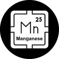 Manganese Circle Inverted Icon vector