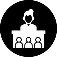 Physical Coaching Circle Inverted Icon vector