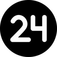 Twenty four Circle Inverted Icon vector
