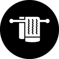Towel Circle Inverted Icon vector