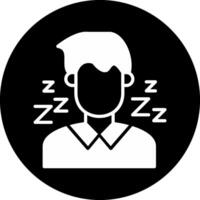 Tiredness Circle Inverted Icon vector