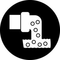 Sewage Circle Inverted Icon vector