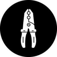 Wire Stripper Circle Inverted Icon vector