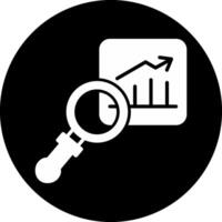 Stock Analysis Circle Inverted Icon vector