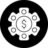 Asset Management Circle Inverted Icon vector