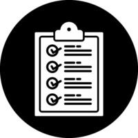 Checklist Circle Inverted Icon vector