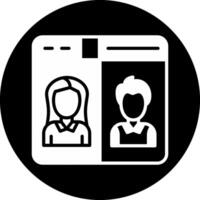Conference Circle Inverted Icon vector