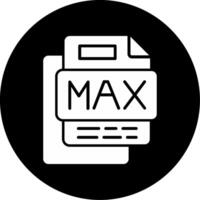 MAX File Circle Inverted Icon vector