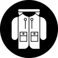 Rain Coat Circle Inverted Icon vector