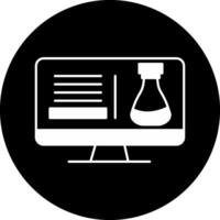 Science Class Circle Inverted Icon vector