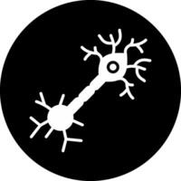 Multipolar Neuron Circle Inverted Icon vector