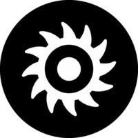 Circular Saw Circle Inverted Icon vector