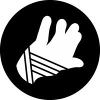 Hand Injury Circle Inverted Icon vector