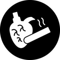 Smoking Circle Inverted Icon vector