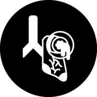 Bronchiectasis Circle Inverted Icon vector