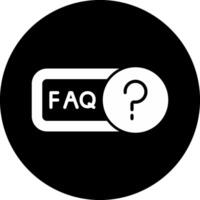 Faq Circle Inverted Icon vector