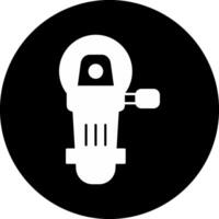 Angle Grinder Circle Inverted Icon vector
