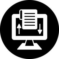 Digitalization Circle Inverted Icon vector