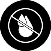 No Potable Circle Inverted Icon vector