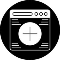 Website Builder Circle Inverted Icon vector