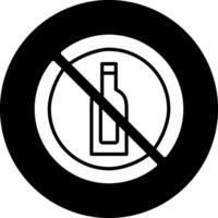 No Alcohol Circle Inverted Icon vector