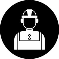 Technician Circle Inverted Icon vector