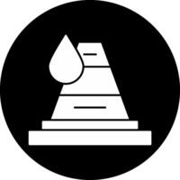 Traffic Cone Circle Inverted Icon vector