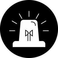 Siren Circle Inverted Icon vector