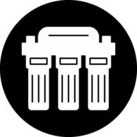 Water Filter Circle Inverted Icon vector
