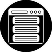 Webpage Circle Inverted Icon vector