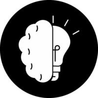 Brainstroming Circle Inverted Icon vector