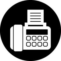 Fax Circle Inverted Icon vector