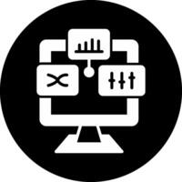 Analysis Circle Inverted Icon vector