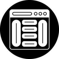 Website Builder Circle Inverted Icon vector