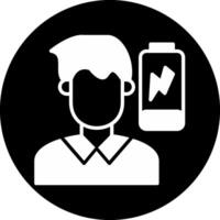 Tiredness Circle Inverted Icon vector