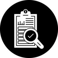Auditing Circle Inverted Icon vector
