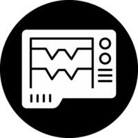 Ecg Circle Inverted Icon vector