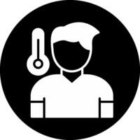 Fever Circle Inverted Icon vector
