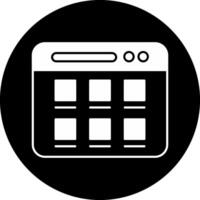 Web Page Circle Inverted Icon vector