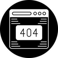 404 Error Circle Inverted Icon vector