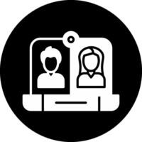 Call Circle Inverted Icon vector