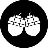 Acorn Circle Inverted Icon vector