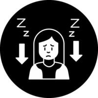 Tiredness Circle Inverted Icon vector