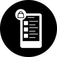 OnCircle Inverted Shopping Wishlist Circle Inverted Icon vector