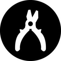 Pliers Circle Inverted Icon vector