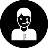 Sadness Circle Inverted Icon vector