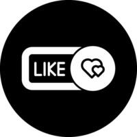 Like Circle Inverted Icon vector