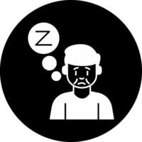 Insomnia Circle Inverted Icon vector