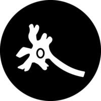 Neuron Circle Inverted Icon vector