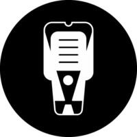 Stud Finder Circle Inverted Icon vector